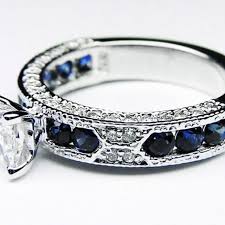 I Love Colour In Wedding Rings Navy Blue Diamond Ring I Would Love To Vintage Engagement Rings Blue Sapphire Wedding Ring Diamond Engagement Rings Vintage