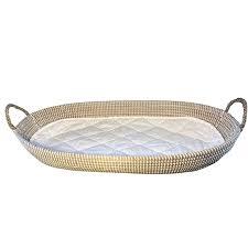 Amazon Com Linen Perch Baby Changing Basket With Quilted Liner Cpsc Safety Compliant Tables In 2020 Diaper Changing Table Natural Changing Pad Changing Pad Liner
