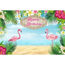 Birthday Backdrops For Photos Birthday Backdrops Beach Background Flamingo Backdrop G 696 Happy Birthday Party Decorations Birthday Backdrop Flamingo Birthday