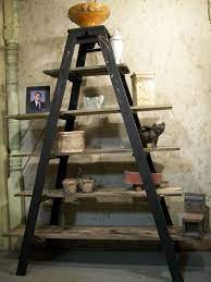 Double Step Ladder Shelving With 6 Steps Vintage Shelving Ladder Shelf Decor Vintage Ladder