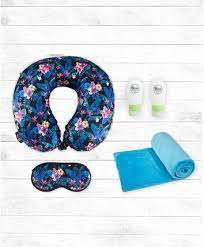 Bon Voyage 5 Pc Memory Foam Travel Neck Pillow Blanket And Bottles Set Reviews Travel Accessories Neck Pillow Travel Memory Foam Travel Pillow Neck Pillow