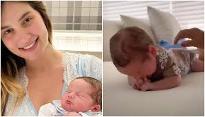 Tummy time do filho de Virginia gera dúvidas: para que serve