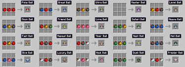 Pixelmon pokeball recipes master ball. Pixelmon Pokeball Crafting Recipes 1 7 10 Jogos