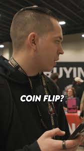Doing a Coin Flip With a Younger Collector At a Card Show 🤝 #reels  #cardcollector2 #sportscards #cardshow #cardshop