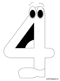 Number Four Coloring Abc Coloring Pages Numbers Preschool Coloring Pages