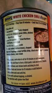 Pin By Jamie Lynn On Tasty Treats White Chicken Chili White Chili Chicken Recipe Bushs White Chicken Chili