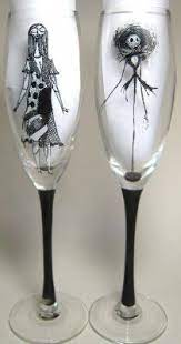 Nightmare Before Christmas Champagne Flutes From Our Nightmare B Nightmare Before Christmas Wedding Nightmare Before Christmas Sally Nightmare Before Christmas