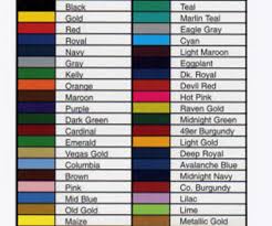 fabric color chart