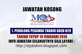 Tarikh tutup permohonan 15 mac 2018 lokasi : Mqa Malaysia Jawatan Kosong