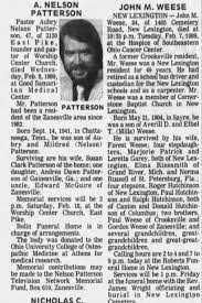 Obituary for A. NELSON PATTERSON, 1941-1989 (Aged 84)