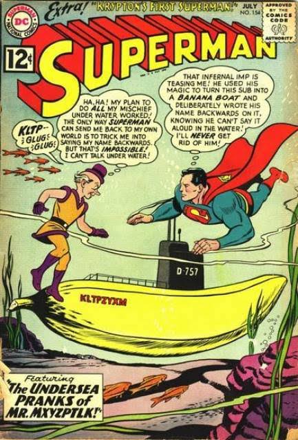 Superman #154 - The Underwater Pranks of Mr. Mxyzptlk! / Krypton's First Superman! (Issue)