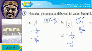 Soal ulangan perpangkatan dan bentuk akar kelas 9. Bentuk Akar Perpangkatan Bse Matematika Kelas 9 K13 Lat1 5 No 03 Eksponensial Youtube