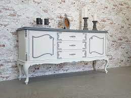 Kommode gross vintage weiss grau kaufen auf ricardo. Anrichte Chippendale Sideboard Shabby Chic Antik Weiss Grau Kommode Vintage