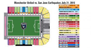 Seating Map San Jose Earthquakes Vs Manchester United