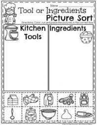 Preschool Sorting Worksheets Baking Theme Preschool Cooking Cooking Theme Preschool Lessons