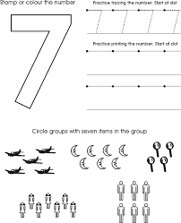 This homework board provides practice on key concepts for 4 and 5 year olds. Number Seven Worksheet Free Preschool Printable Numbers Preschool Kindergarten Worksheets Kindergarten Worksheets Printable