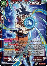 Maybe you would like to learn more about one of these? Son Goku Divine Presence Bt14 005 Sr Dragon Ball Super Singles Cross Spirits Coretcg