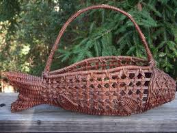Syhonic classical vintage fish basket,wicker fisherman traps cage bass trout perch fish case with adjustable shoulder strap(brown) 4.2 out of 5 stars 25. 14 Fish Shaped Baskets Ideas Fish Shapes Wicker Fish