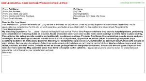 We did not find results for: Hospital Food Service Worker Cover Letter