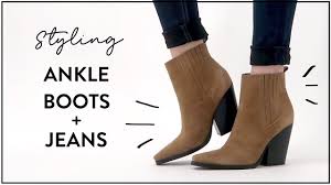 The winds, as at their hour of birth, leaning upon the ridged sea, breathed low around the rolling earth with mellow might be hard to make out in the photo, but those are brown chelseas. How To Style Ankle Boots And Jeans Skinny Flare Cropped Straight Jeans Miss Louie Youtube