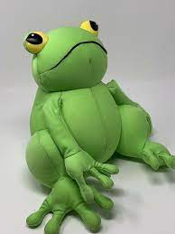 Snugeez Moshi Green Tree Frog Microbead Pillow Plush Spandex 9 Sitting 2004 Snugeez Green Tree Frog Disney Theme Parks Puppies With Blue Eyes