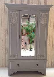 Shop our huge selection · deals of the day · read ratings & reviews Vintage Chic Victorian Mirrored Wardrobe Armoire French Grey Antique White Oak Shabby Chic Wallpaper Shabby Chic Interiors Shabby Chic Decor Diy