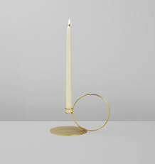 Bugia Candleholder Brushed Brass Designed By Formafantasma For Roll Hill Candle Holders Candles Chrome Candle Holders