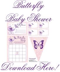 Butterfly Baby Shower Printable Invitations And Decorations Print My Baby Shower Butterfly Baby Shower Baby Shower Purple Butterfly Baby Shower Decorations