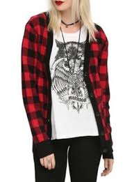 Black And Red Cardigan Red Black Check Girls Cardigan Black And Red Red And Black Plaid Girls Cardigan