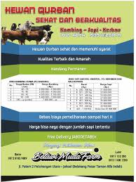 Saya bermaksud untuk membuka peluang kerjasama penjualan hewan qurban tahun 2018 ini. Brosur Qurban Idul Adha Nusagates