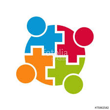 Teamwork Community Connection Group Of 4 People Vector Design Community Logo People Logo Teamwork Logo