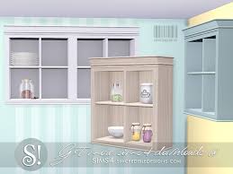 Kitchen custom content sims 4 custom content. Simcredible S Coastal Kitchen Cabinet Opened