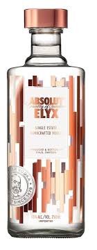 In addition to their classic vodka, absolut also sells a wide range of flavored options; Absolut Elyx Vodka