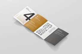 Roll Fold Brochure Mockup Din A4 A5 A6 By Visconbiz On Envato Elements In 2020 Trifold Brochure Design Brochure Business Card Mock Up