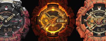 Not only the iconic decoration of the band makes this watch unique, but also the incorporated details, such as the dragonball with the four stars, which is shown on the indicator at the 9 o'clock position, this is the closest associated dragon ball with son goku. G Shock Watches Featuring One Piece Dragon Ball Z