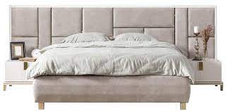 Free delivery and returns on ebay plus items for bedroom sets & suites └ furniture └ home & garden all categories food & drinks antiques art baby books, magazines business cameras cars. Casa Padrino Luxury Solid Wood Bedroom Set Gray White Gold 1 Double Bed With Headboard 2 Bedside Tables Luxury Bedroom Furniture