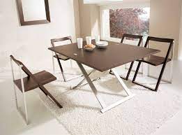 We all know those classic foldable chairs that everyone has and while they don't necessarily look bad, they don't stand out in a very fashionable. Furniture Cool Simple Modern Stylish Foldable Dinner Table Sets On White Rug For Minimalist Home Design Unique F Ikea Folding Table Kitchen Chairs Dining Table
