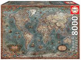 Follow the instructions provided carefully. Historical World Map 8000 Pieces Educa Puzzle Warehouse