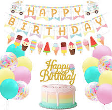 We did not find results for: Amazon Com Ice Cream Birthday Banner And Cake Topper Summer Colorful Ice Cream Themed Kids Birthday Party Supplies Toys Games