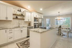 Kitchen Aristokraft Benton Birch White Paint Cabinets Fantasy Brown Granite Tops By Tina Holland K Paint Cabinets White Fantasy Brown Granite Fantasy Brown