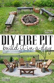 Set an angle bar across the fireplace interior. Diy Fire Pit Backyard Budget Decor Prodigal Pieces