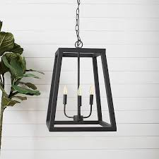 Black Metal Open Architecture Pendant Light Kirklands