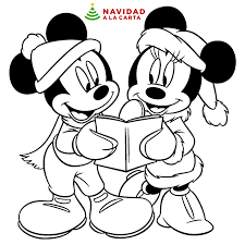 Mickey Mouse Para Colorear Navidad