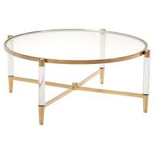 Modern 2 Shelf Lucite And Stainless Steel 40 Round Coffee Table Gold Zm Home Target Stainless Steel Coffee Table Gold Coffee Table Steel Coffee Table