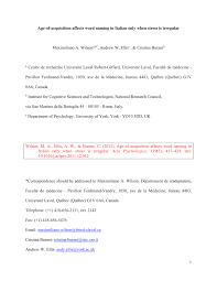 Iron pyrites are described as having a metallic lustre, glassy materials a. Pdf Age Of Acquisition Affects Word Naming In Italian Only When Stress Is Irregular