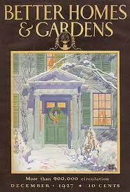 Better Homes And Gardens Magazine December 1927 Vintage Illustration Cover Art Vintage Posters