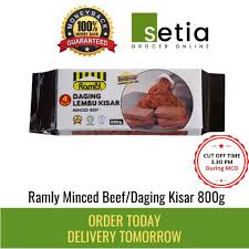 3 ulas bawang putih 1 inci halia. Ramly Minced Beef Daging Kisar 800g Shopee Malaysia