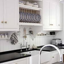 H wooden indoor bath cabinet with 1 open shelf and 2 doors in white 25 Beadboard Kitchen Backsplashes To Add A Cozy Touch Digsdigs