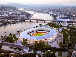 The stadium's construction started in 2017 and was finished before the end of 2019. Hungary S Puskas Arena Opens To Humongous Crowd Coliseum