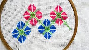 We try to offer different cross stitch patterns for all skill levels, involving not only basic stitches but also other techniques. Very Simple Cross Stitch Embroidery Design Embroidery Arts Kamana Dubey Youtube